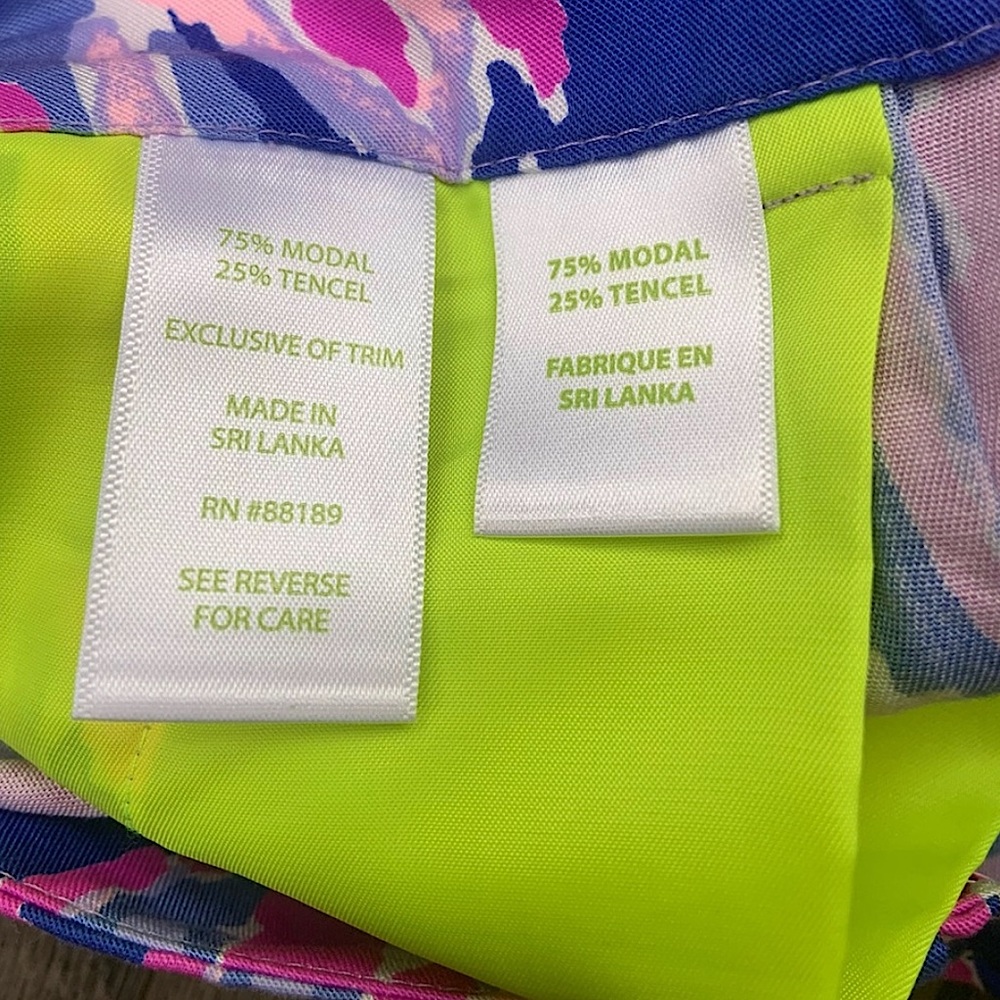 Lilly Pulitzer Multicolor Painterly Print Pants - Blue, Pink, Purple - Picture 4 of 4